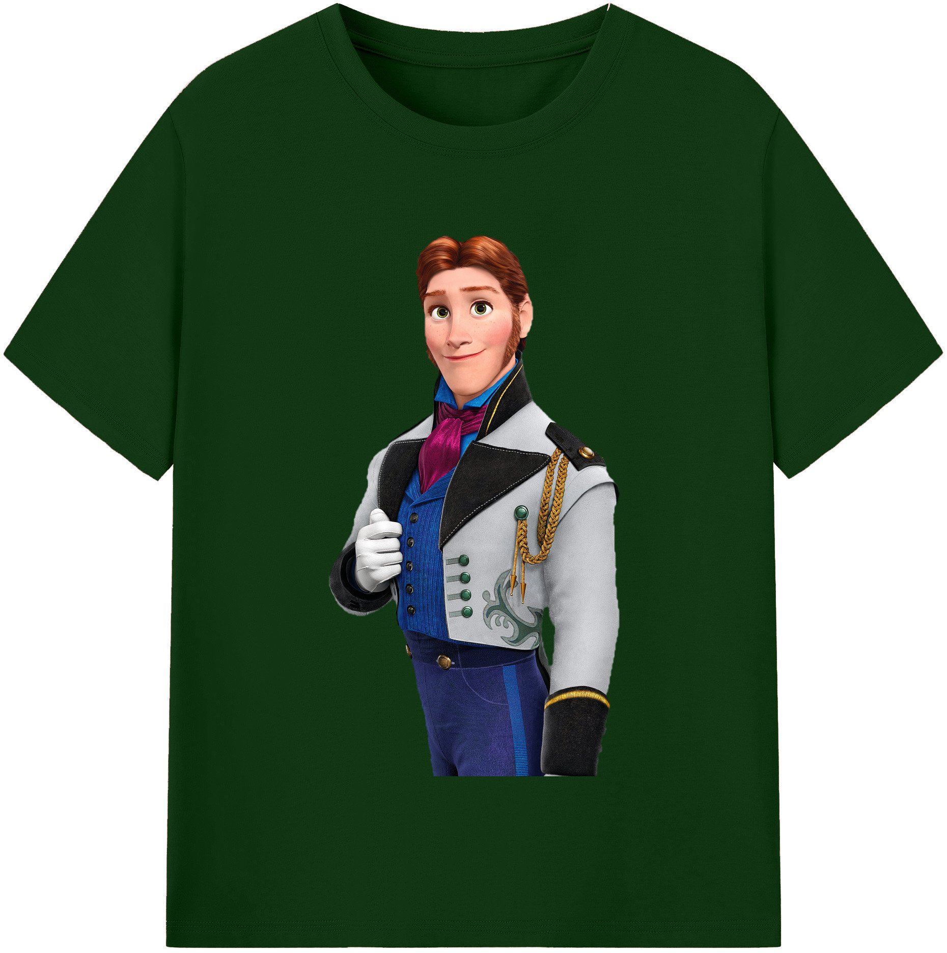 （画像用） アナと雪の女王 アンナ エルサ Frozen Anna Elsa 綿100％半袖Tシャツ（フロントプリント）